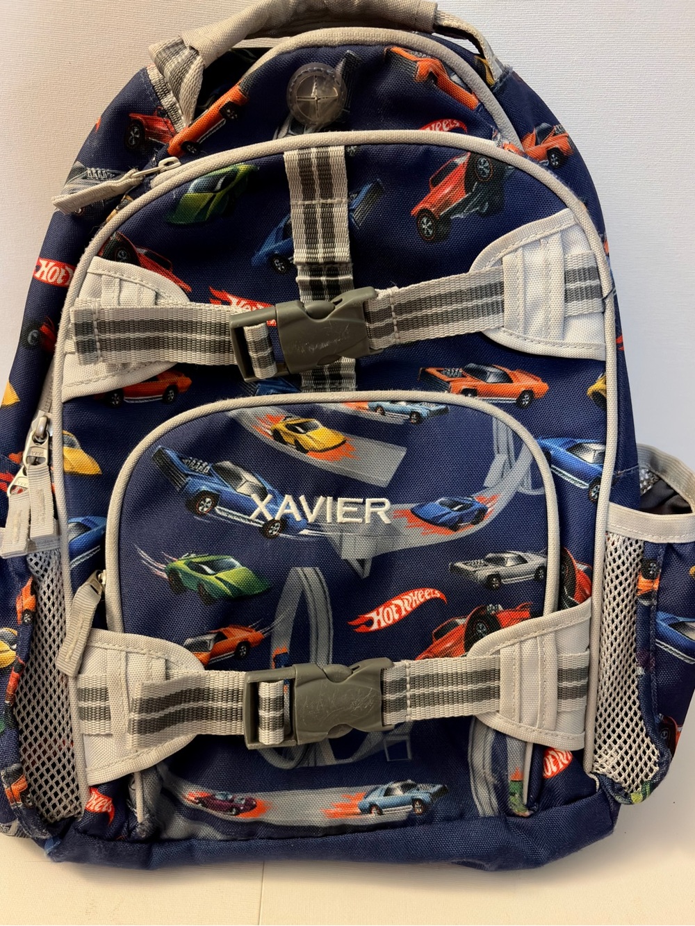 Pottery Barn Kids Navy Hot Wheels Car Backpack size small